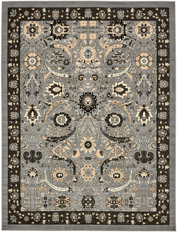 Tabriz Tapestry Collection Area Rug - Sahand (Dark Gray) Rectangle Dark Gray Main