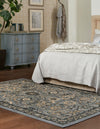Tabriz Tapestry Collection Area Rug - Sahand (Dark Gray) Rectangle Dark Gray  lifestyle 3