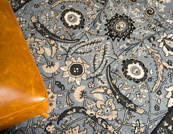 Tabriz Tapestry Collection Area Rug - Sahand (Dark Gray) Rectangle Dark Gray  lifestyle 4