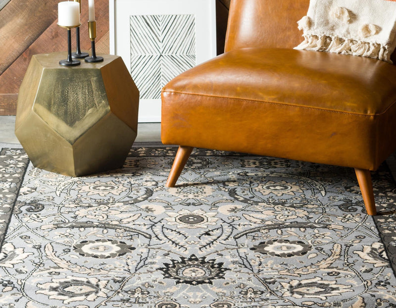 Tabriz Tapestry Collection Area Rug - Sahand (Dark Gray) Rectangle Dark Gray  lifestyle 15
