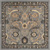 Tabriz Tapestry Collection Area Rug - Sahand (Dark Gray) Square Dark Gray  lifestyle 17