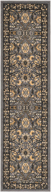 Tabriz Tapestry Collection Area Rug - Sahand (Dark Gray) Runner Dark Gray  lifestyle 18