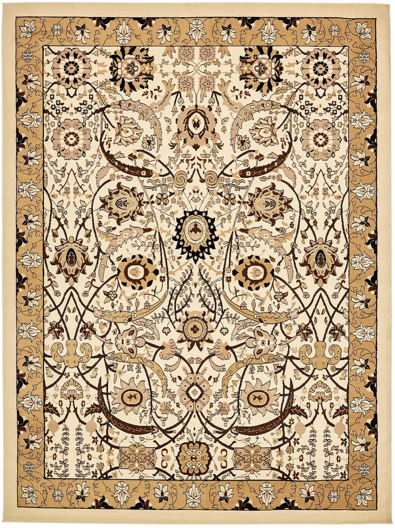 Tabriz Tapestry Collection Area Rug - Sahand (Ivory) Rectangle Ivory Main