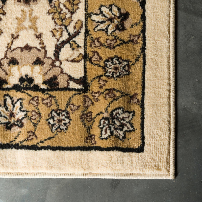 Tabriz Tapestry Collection Area Rug - Sahand (Ivory) Square Ivory  lifestyle 21
