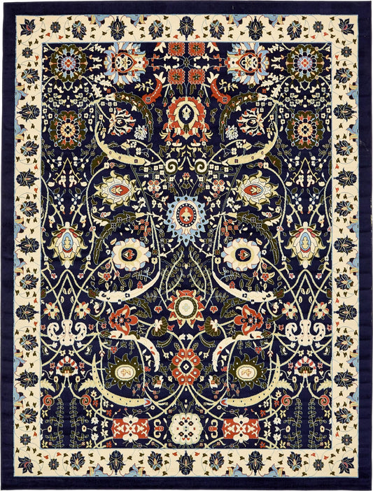 Tabriz Tapestry Collection Area Rug - Sahand (Navy Blue) Rectangle Navy Blue Main