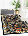 Tabriz Tapestry Collection Area Rug - Sahand (Navy Blue) Rectangle Navy Blue  lifestyle 4