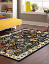 Tabriz Tapestry Collection Area Rug - Sahand (Navy Blue) Rectangle Navy Blue  lifestyle 5