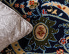 Tabriz Tapestry Collection Area Rug - Sahand (Navy Blue) Round Navy Blue  lifestyle 35