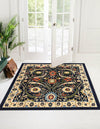 Tabriz Tapestry Collection Area Rug - Sahand (Navy Blue) Square Navy Blue  lifestyle 22