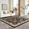Tabriz Tapestry Collection Area Rug - Sahand (Navy Blue) Square Navy Blue  lifestyle 36