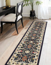 Tabriz Tapestry Collection Area Rug - Sahand (Navy Blue) Runner Navy Blue  lifestyle 17