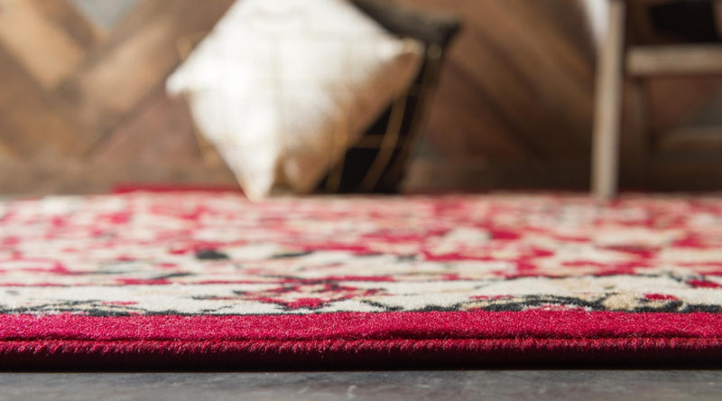 Tabriz Tapestry Collection Area Rug - Sahand (Red) Round Red  lifestyle 24