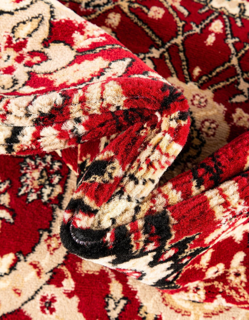 Tabriz Tapestry Collection Area Rug - Sahand (Red) Round Red  lifestyle 30