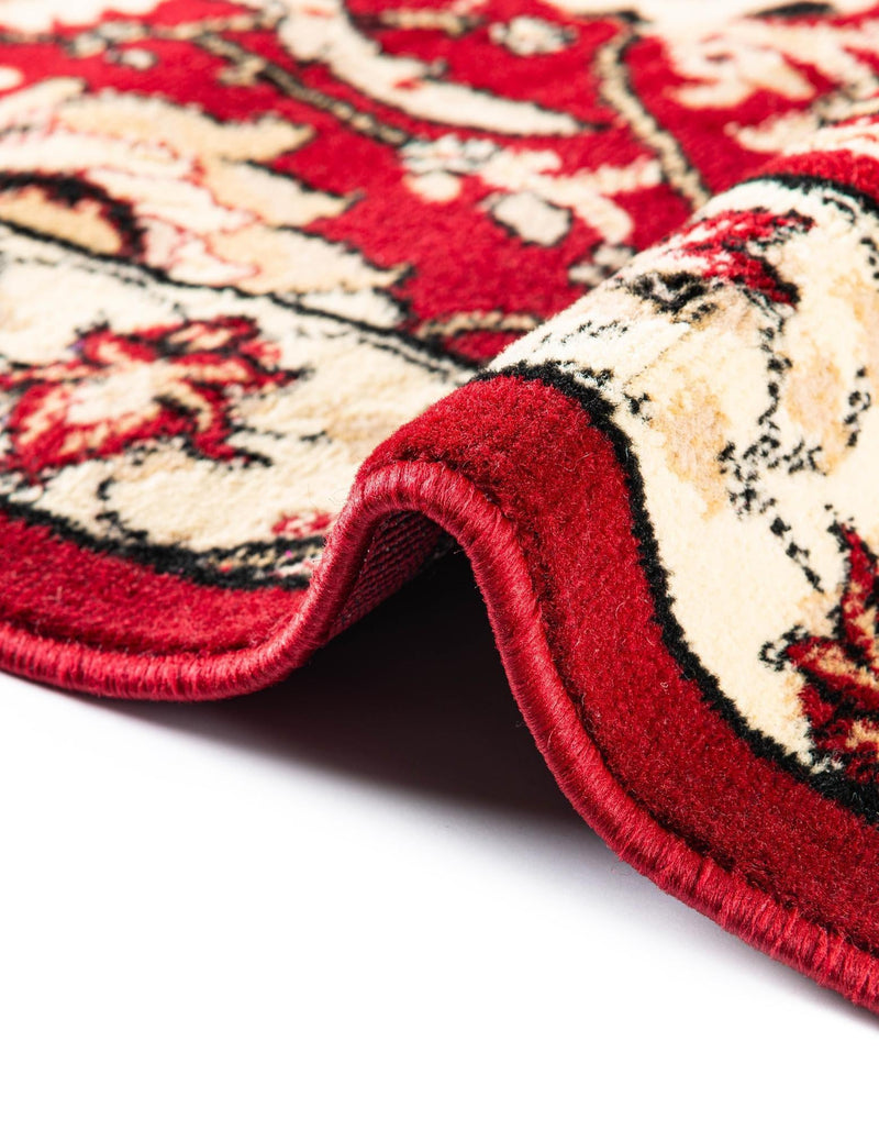 Tabriz Tapestry Collection Area Rug - Sahand (Red) Round Red  lifestyle 33