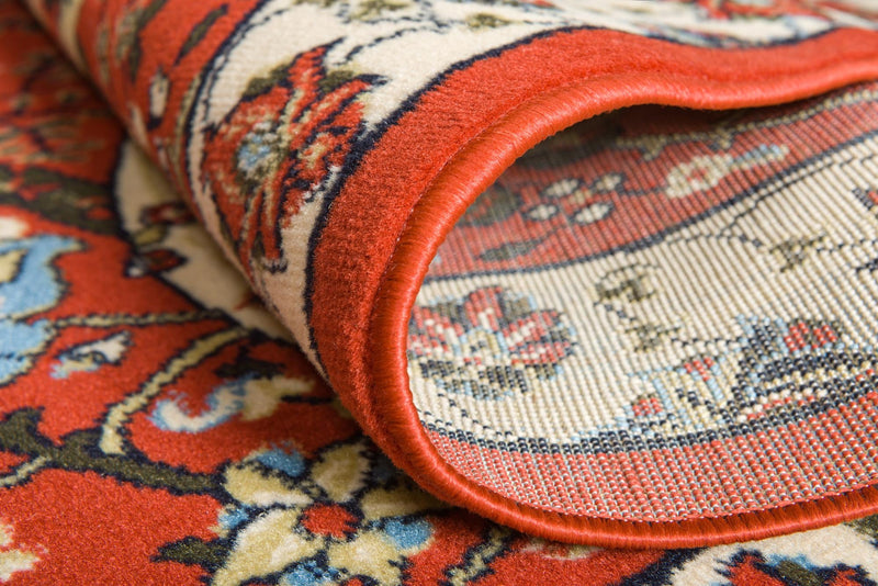 Tabriz Tapestry Collection Area Rug - Sahand (Terracotta) Rectangle Terracotta  lifestyle 6