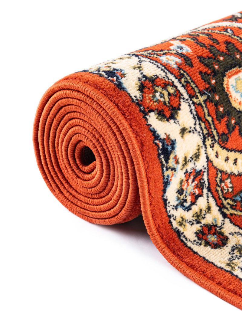 Tabriz Tapestry Collection Area Rug - Sahand (Terracotta) Rectangle Terracotta  lifestyle 11