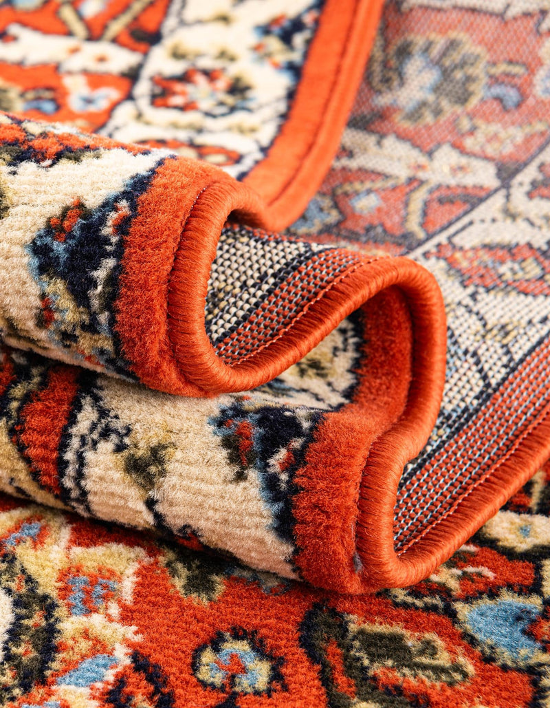 Tabriz Tapestry Collection Area Rug - Sahand (Terracotta) Rectangle Terracotta  lifestyle 12