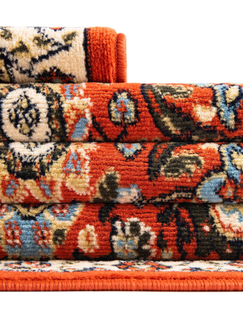 Tabriz Tapestry Collection Area Rug - Sahand (Terracotta) Rectangle Terracotta  lifestyle 13
