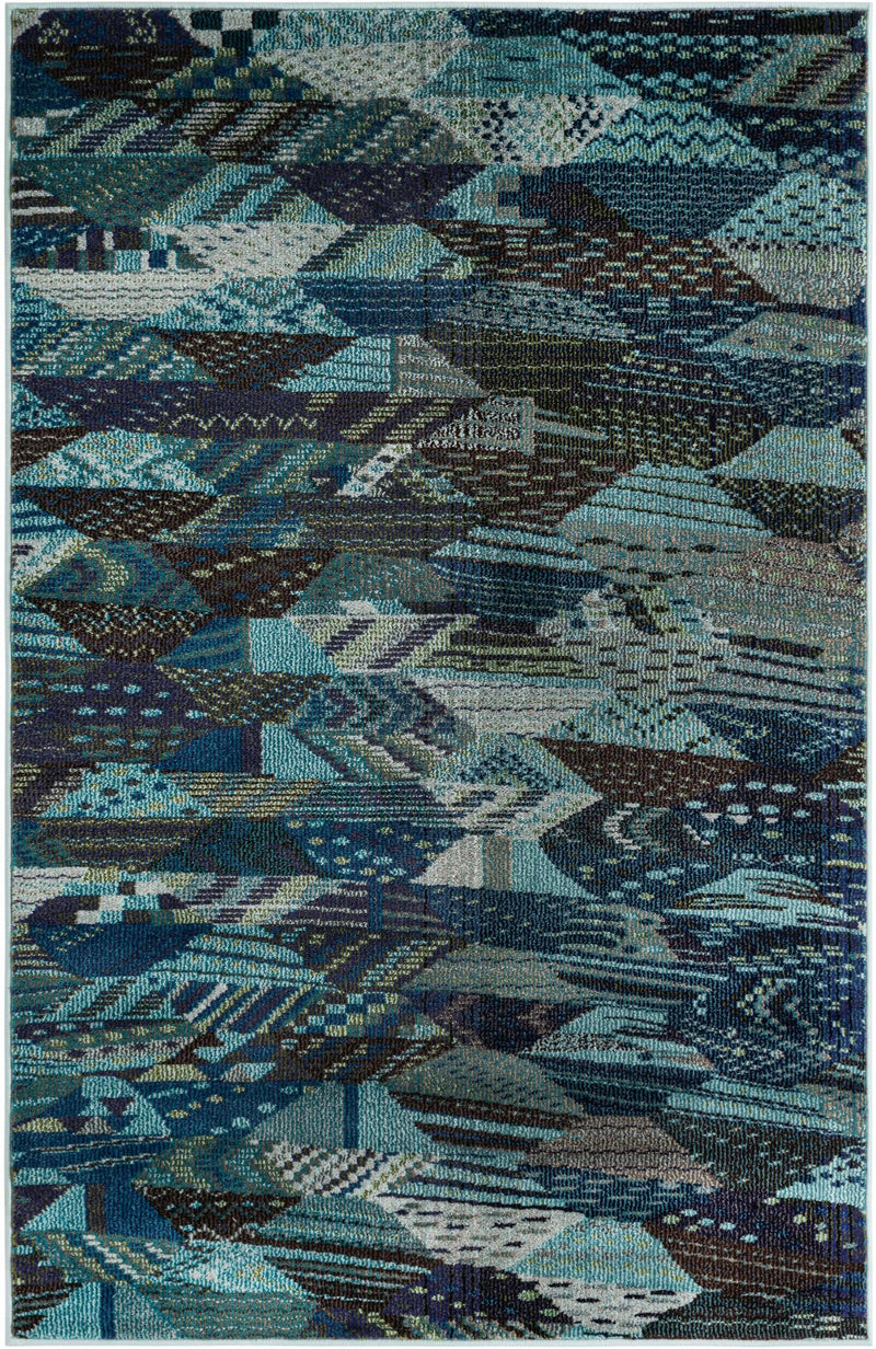 Sedona Vista Collection Area Rug -  Yucca Rectangle Blue  lifestyle 2