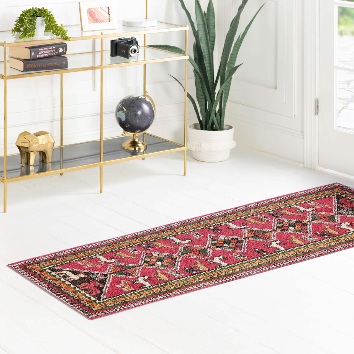 Sedona Vista Collection Area Rug -  Nolina Runner Pink  lifestyle 60