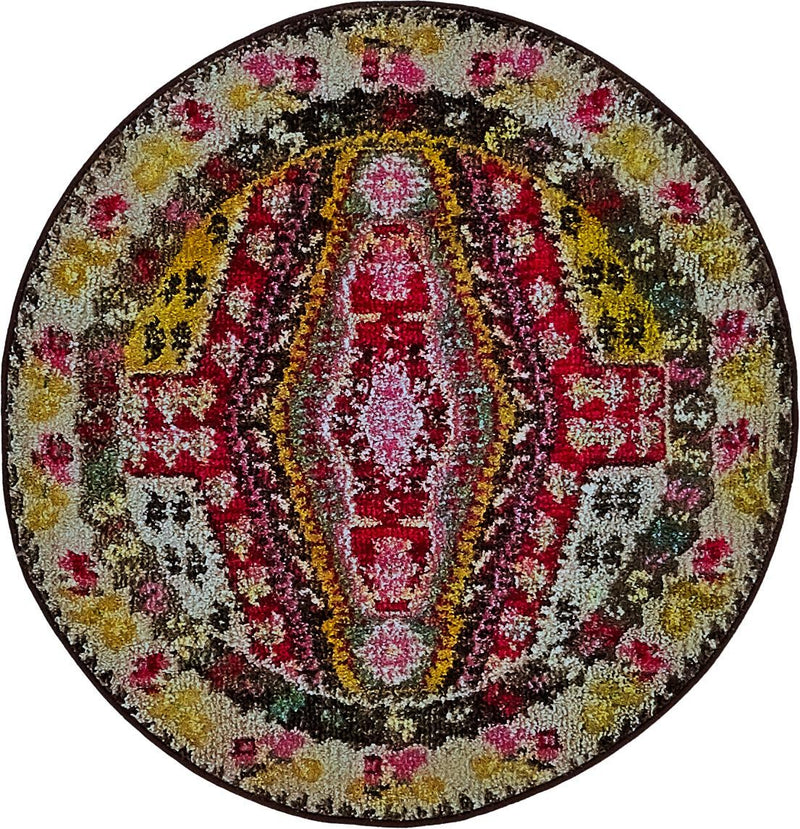 Sedona Vista Collection Area Rug -  Anasazi Round Multi  lifestyle 43