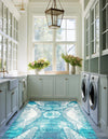 Riviera Elegance Collection Area Rug -  Nice Rectangle Turquoise  lifestyle 3