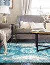 Riviera Elegance Collection Area Rug -  Nice Rectangle Turquoise  lifestyle 5