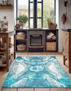 Riviera Elegance Collection Area Rug -  Nice Rectangle Turquoise  lifestyle 17