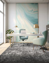 Riviera Elegance Collection Area Rug -  Vence Rectangle Dark Gray  lifestyle 19
