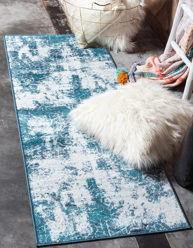 Riviera Elegance Collection Area Rug -  Grasse Runner Blue  lifestyle 0