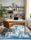 Riviera Elegance Collection Area Rug -  Grasse Rectangle Blue  lifestyle 20