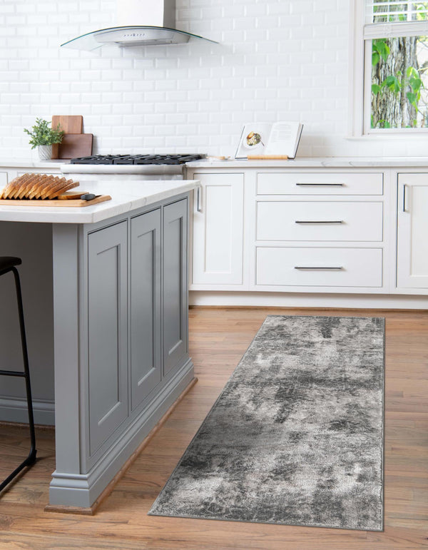 Riviera Elegance Collection Area Rug -  Grasse Runner Dark Gray  lifestyle 19