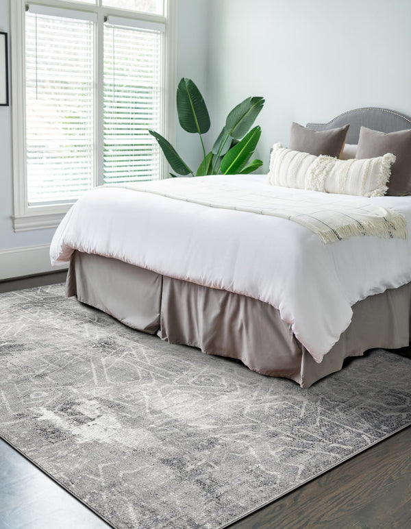Riviera Elegance Collection Area Rug -  Grasse Rectangle Dark Gray  lifestyle 13