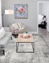 Riviera Elegance Collection Area Rug -  Grasse Rectangle Dark Gray  lifestyle 19