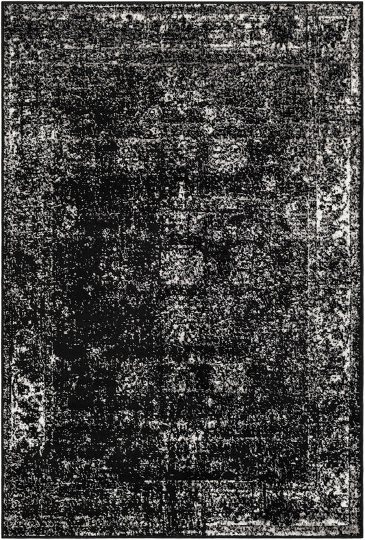 Riviera Elegance Collection Area Rug - Antibes (Black) Rectangle Black Main