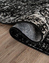 Riviera Elegance Collection Area Rug - Antibes (Black) Rectangle Black  lifestyle 3
