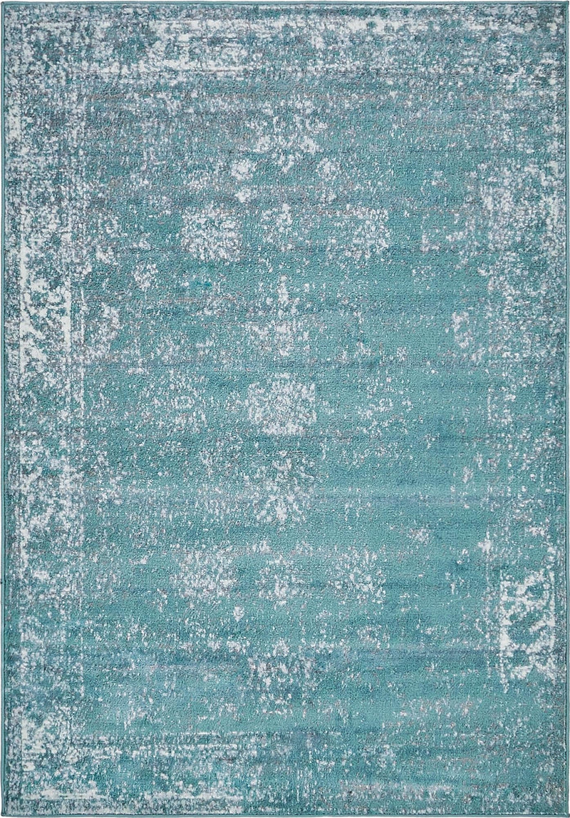 Riviera Elegance Collection Area Rug - Antibes (Turquoise) Rectangle Turquoise Main