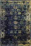 Riviera Elegance Collection Area Rug - Antibes (Navy Blue) Rectangle Navy Blue Main