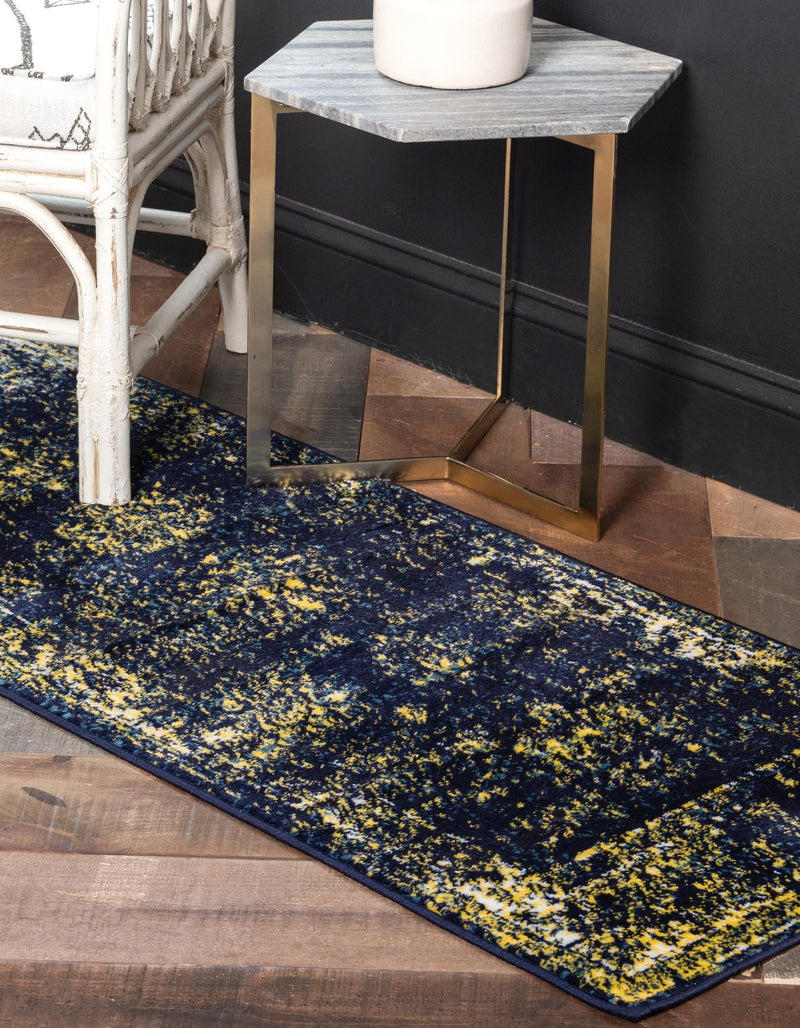 Riviera Elegance Collection Area Rug - Antibes (Navy Blue) Runner Navy Blue  lifestyle 36