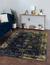 Riviera Elegance Collection Area Rug - Antibes (Navy Blue) Rectangle Navy Blue  lifestyle 5
