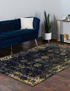 Riviera Elegance Collection Area Rug - Antibes (Navy Blue) Rectangle Navy Blue  lifestyle 6
