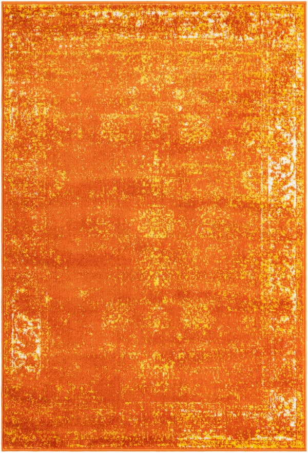 Riviera Elegance Collection Area Rug - Antibes (Orange) Rectangle Orange Main