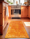 Riviera Elegance Collection Area Rug - Antibes (Orange) Runner Orange  lifestyle 7