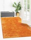 Riviera Elegance Collection Area Rug - Antibes (Orange) Rectangle Orange  lifestyle 0