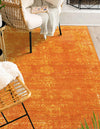 Riviera Elegance Collection Area Rug - Antibes (Orange) Rectangle Orange  lifestyle 23
