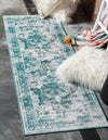 Riviera Elegance Collection Area Rug -  Menton (Turquoise) Runner Turquoise  lifestyle 38
