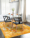 Riviera Elegance Collection Area Rug -  Menton (Orange) Rectangle Orange  lifestyle 13