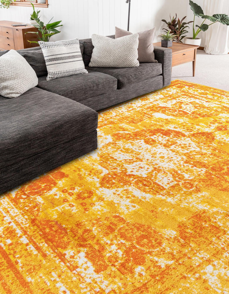 Riviera Elegance Collection Area Rug -  Menton (Orange) Rectangle Orange  lifestyle 22