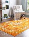 Riviera Elegance Collection Area Rug -  Menton (Orange) Rectangle Orange  lifestyle 6