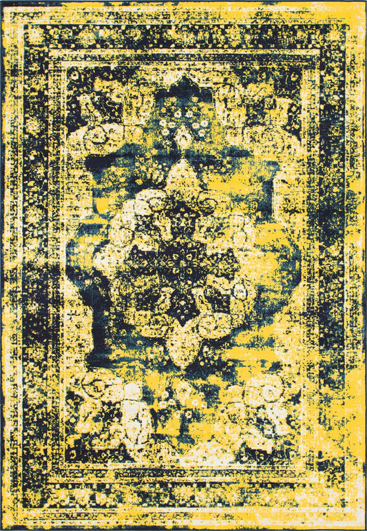 Riviera Elegance Collection Area Rug -  Menton (Navy Blue) Rectangle Navy Blue Main